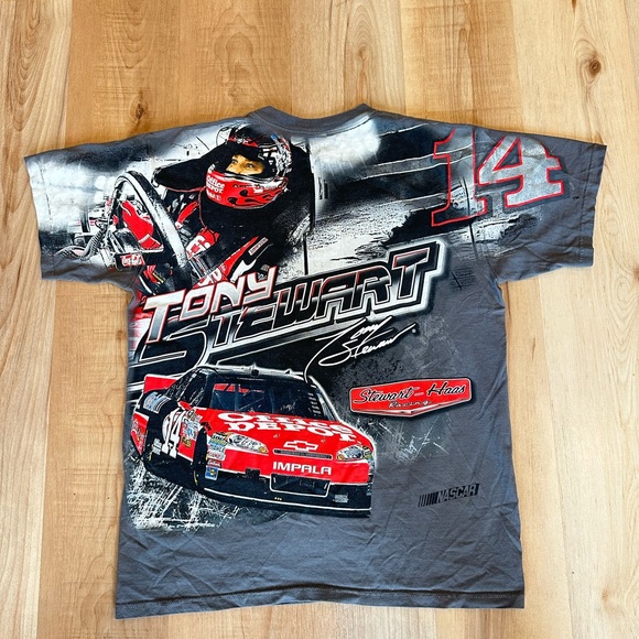 Tony Authentics Stewart Chase All Over Print NASCAR T-Shirt Men's L - Picture 2 of 10